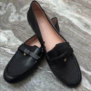 NEW Kate Spade New York Desi Black Leather Flat Loafers Women Shoes Size 11